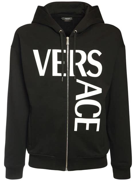 versace mens zip up hoodie|Versace sweatsuit.